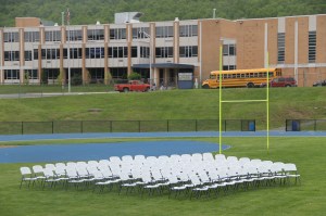 Preparing for Tamaqua's Graduation, Sports Stadium, Tamaqua, 5-29-2014 (4)