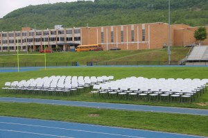 Preparing for Tamaqua's Graduation, Sports Stadium, Tamaqua, 5-29-2014 (6)
