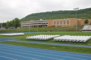 Preparing for Tamaqua's Graduation, Sports Stadium, Tamaqua, 5-29-2014 (9)