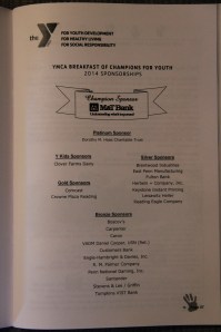 Program, Reading & Berks YMCA Breakfast of Champions for Youth, Crowne Plaza, Wyomissing (9)