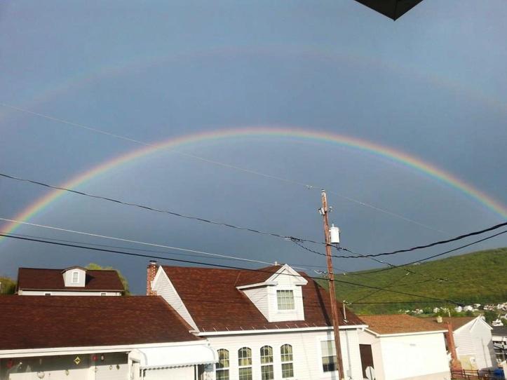 Rainbow over Nesquehoning taken by Mary Vignone, 5-19-2014