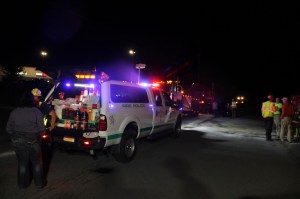 Responders Clean Up Fuel Spill from Tractor Trailer in Hometown, 5-15-2014 (48)