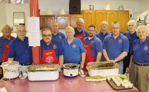 Pictured from front left are members Bob Haggerty (Grand Knight), Nick Segilia, Daniel McHugh (3-year trustee), Glenn Mummey (Warden), Thomas Ward (Recorder) and William Zammer (Chancelor). From back left are Ermano Agosti (1-year trustee), Joseph Ward (Treasurer), Joseph Knat (2-year trustee), Nicholas Koshuta (Financial Secretary) and Robert Blihar (Deputy Grand Knight). Not pictured are Reverend John Frink (Chaplain), Herbert Eisenman (Advocate), Edgar Arcand (Inside Guard) and Lawrence Fritzinger (Outside Guard).