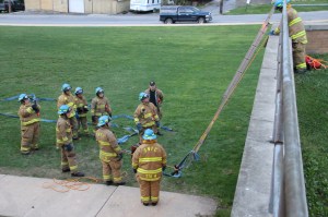South Ward Fire Company Firefighters Training, Ropes, High School, Tamaqua (29)