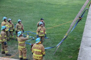 South Ward Fire Company Firefighters Training, Ropes, High School, Tamaqua (35)