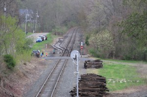 Train Travels Through East Mahanoy Junction, by Old Water Tower, Barnesville, 5-10-2014 (18)