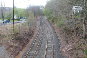 Train Travels Through East Mahanoy Junction, by Old Water Tower, Barnesville, 5-10-2014 (27)
