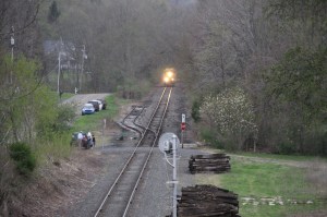 Train Travels Through East Mahanoy Junction, by Old Water Tower, Barnesville, 5-10-2014 (28)