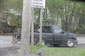 Truck Snaps Pole after Losing Breaks on Cherry Street, Tamaqua, 5-10-2014 (17)