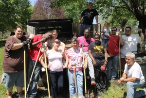 Pictured from left are Keystone Job Corps Center members Ian Wood, Eric Seaborn, Merjane Vanderhoff, Faith Brown, Jodi Gloman (Senior Recreation Advisor), Shawn Hunter, Breanna Jones, IOOF members Justin Bailey with Kenny Bailey, 4, and KJCC member Patrick Wood. Also pictured are IOOF members Robert Leibensperger (top) and Art Valentine (kneeling).