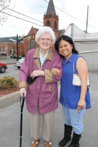 Walking Mom Home, Pine Street, Tamaqua, 5-10-2014 (2)