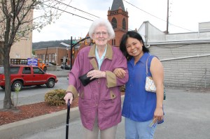 Walking Mom Home, Pine Street, Tamaqua, 5-10-2014 (3)