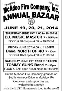6-19-2014, Annual Bazaar, McAdoo Fire Company