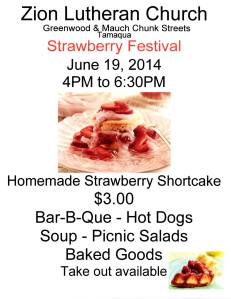 6-19-2014, Strawberry Festival, Zion Lutheran Church, Tamaqua