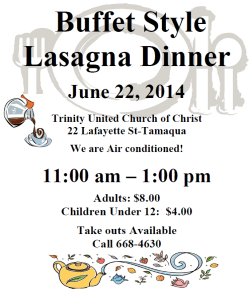 6-22-2014, Lasagna Dinner, Trinity U.C.C., Tamaqua (2)