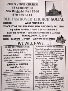 6-29-2014, Zion's Stone Church, Old Fashioned Church Social
