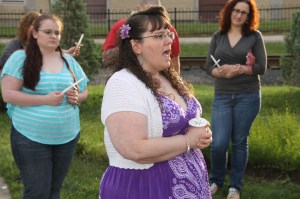 Candlelit Vigil for Angie, Angela Steigerwalt, Depot Square Park, Tamaqua, 6-14-2014 (228)