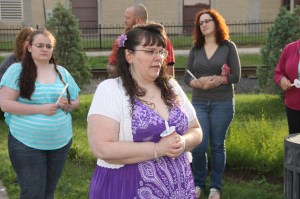 Candlelit Vigil for Angie, Angela Steigerwalt, Depot Square Park, Tamaqua, 6-14-2014 (229)