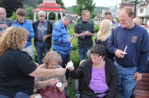 Candlelit Vigil for Angie, Angela Steigerwalt, Depot Square Park, Tamaqua, 6-14-2014 (274)