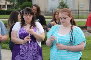 Candlelit Vigil for Angie, Angela Steigerwalt, Depot Square Park, Tamaqua, 6-14-2014 (302)