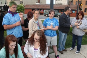 Candlelit Vigil for Angie, Angela Steigerwalt, Depot Square Park, Tamaqua, 6-14-2014 (315)