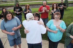 Candlelit Vigil for Angie, Angela Steigerwalt, Depot Square Park, Tamaqua, 6-14-2014 (372)