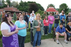 Candlelit Vigil for Angie, Angela Steigerwalt, Depot Square Park, Tamaqua, 6-14-2014 (382)