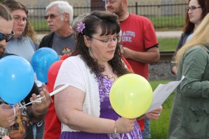 Candlelit Vigil for Angie, Angela Steigerwalt, Depot Square Park, Tamaqua, 6-14-2014 (69)
