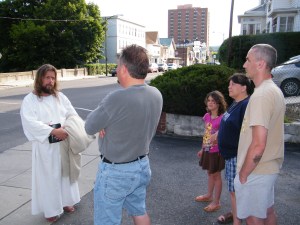 James, The Jesus Guy, visits Tamaqua, June 24, 2009 (5)