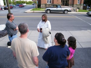 James, The Jesus Guy, visits Tamaqua, June 24, 2009 (8)