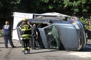 Overturned Camper, SUV, Bottom of Hometown Hill, SR309, Tamaqua, 6-18-2014 (10)