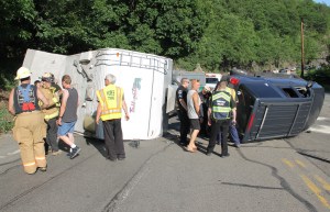 Overturned Camper, SUV, Bottom of Hometown Hill, SR309, Tamaqua, 6-18-2014 (21) - Copy