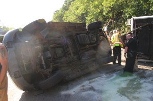 Overturned Camper, SUV, Bottom of Hometown Hill, SR309, Tamaqua, 6-18-2014 (29)