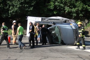 Overturned Camper, SUV, Bottom of Hometown Hill, SR309, Tamaqua, 6-18-2014 (3)