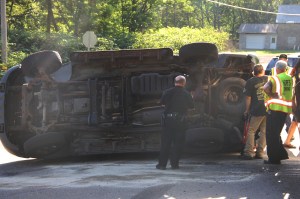 Overturned Camper, SUV, Bottom of Hometown Hill, SR309, Tamaqua, 6-18-2014 (33)