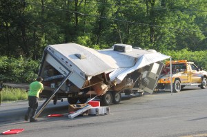 Overturned Camper, SUV, Bottom of Hometown Hill, SR309, Tamaqua, 6-18-2014 (55)