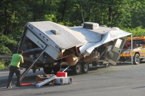 Overturned Camper, SUV, Bottom of Hometown Hill, SR309, Tamaqua, 6-18-2014 (56)