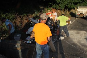 Overturned Camper, SUV, Bottom of Hometown Hill, SR309, Tamaqua, 6-18-2014 (80)