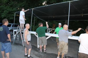 Preparing for a Block Party, East End Fire Company, Tamaqua, 6-3-2014 (1)