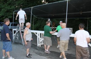 Preparing for a Block Party, East End Fire Company, Tamaqua, 6-3-2014 (2)