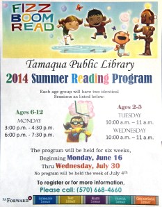 Summer Reading Program, Tamaqua Libary (2)