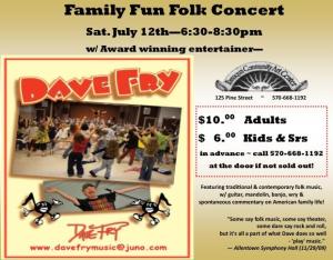 7-12-2014, Family Fun Folk Concert, TCAC