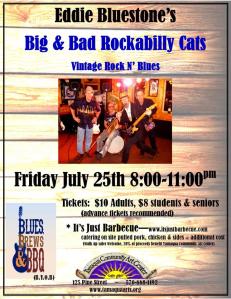 7-25-2014, Eddie Bluestone's Big and Bad Rockabilly Cats, Community Arts Center, Tamaqua (1)