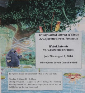 7-28-2014, Vacation Bible School, Trinity UCC, Tamaqua