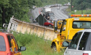 Car Crashes into Utility Trailer on SR54, Hometown, 7-14-2014 (26)