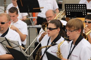 Cressona Band performs, Heisler's Dairy Bar, Lewistown Valley, Walker Township, Tamaqua, 7-20-2014 (61)
