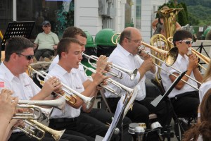 Cressona Band performs, Heisler's Dairy Bar, Lewistown Valley, Walker Township, Tamaqua, 7-20-2014 (7)