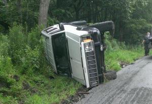 Driver Missing as Jeep Overturns in Delano, 7-28-2014 - Copy