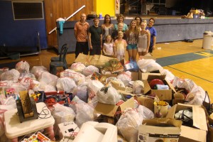 Marian Donates Thousands of Items to Tamaqua Giveaway, Marian High School, Hometown, 7-27-2014 (19)