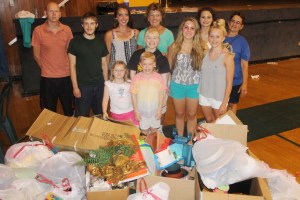 Marian Donates Thousands of Items to Tamaqua Giveaway, Marian High School, Hometown, 7-27-2014 (7)